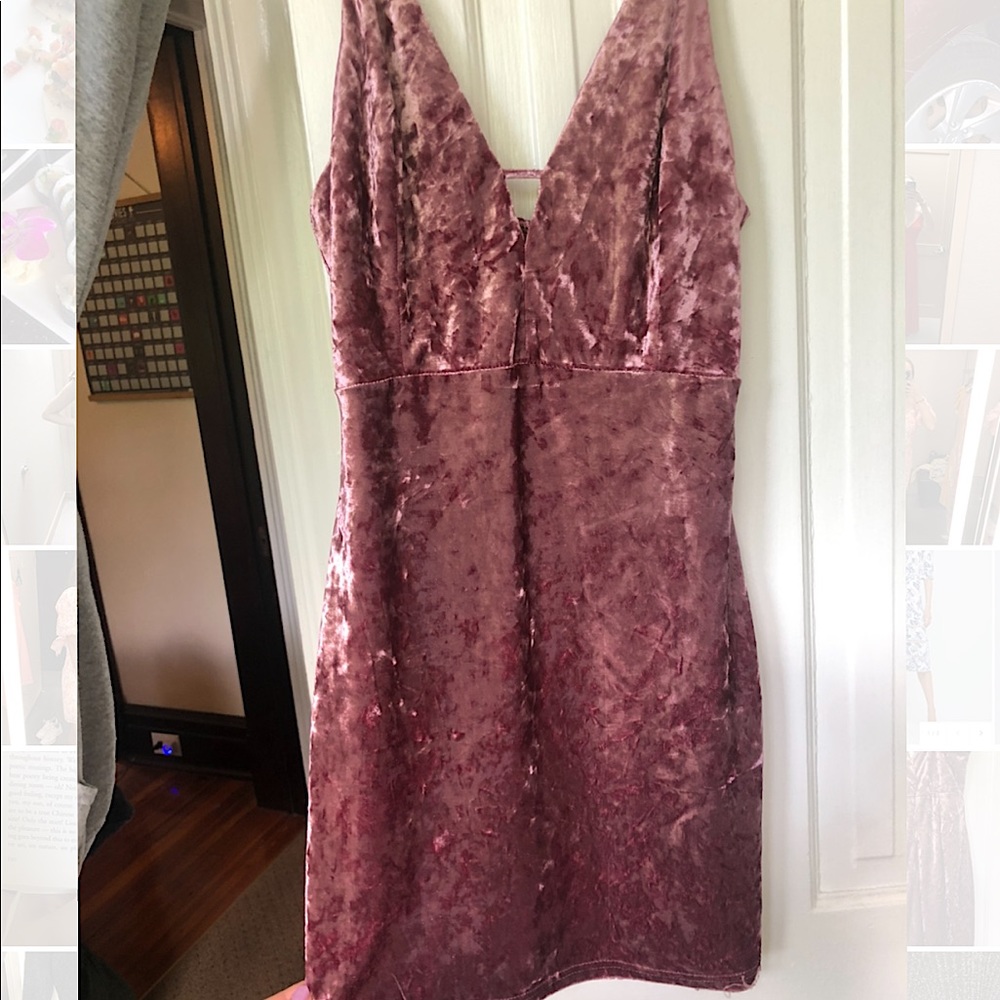 Lush, pink sheer velvet dress. Size S. Only worn once.
